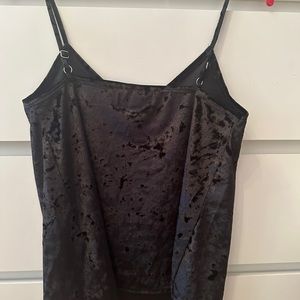 Black velvet camisole